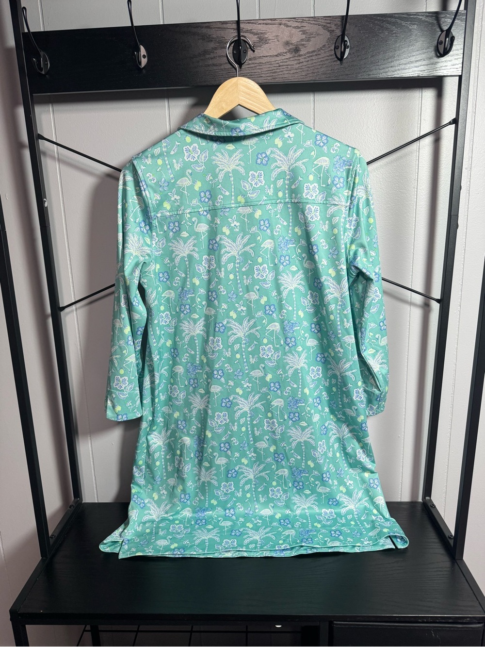 Vineyard Vines Seafoam Floral Long Sleeve Dress